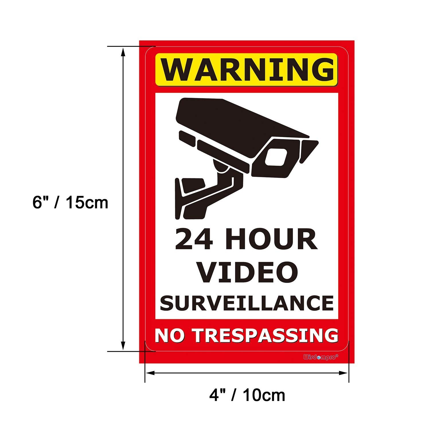 UV Resistant 10 Pack Video Surveillance Signs - Secure Your Property Effectively