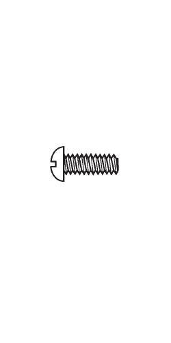 2-56 x 5/32" Round Head Screw Slotted Nylon Fastener S12159