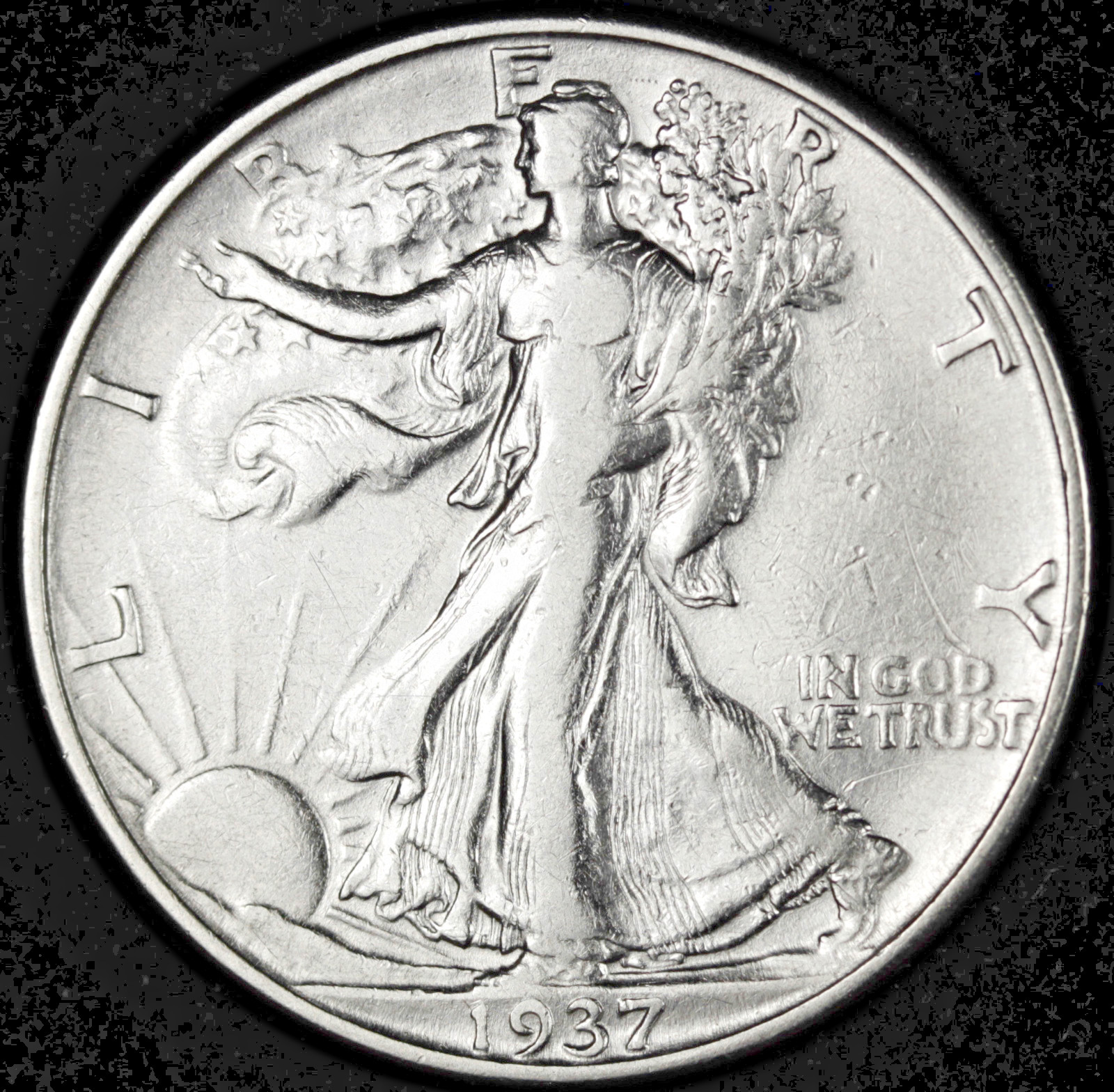 1937-d Walking Liberty Half.  High Grade.   (Inventory D)