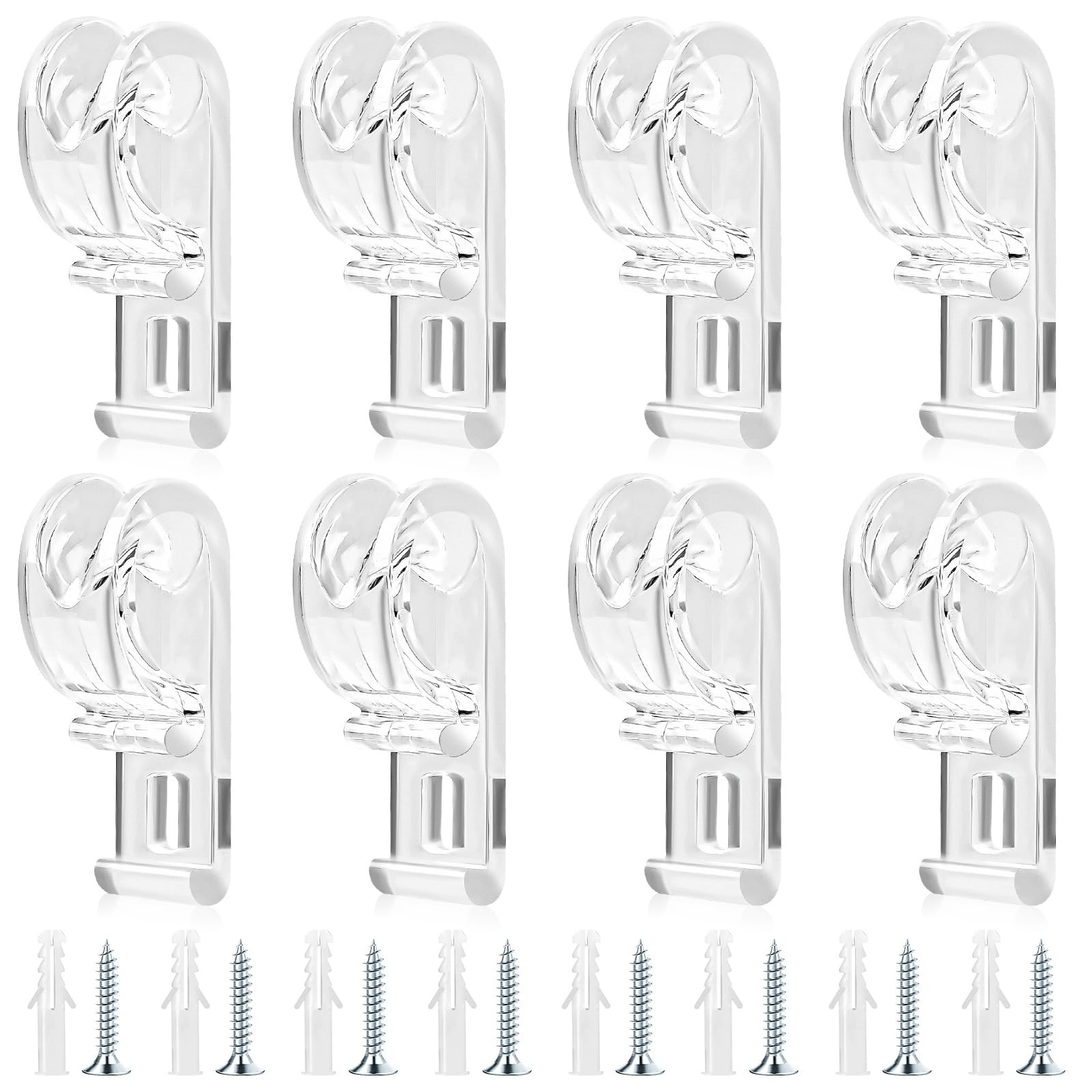 8 Pcs Roller Shade Clear Saftey Chain Retainer and Cord Guide One Size,