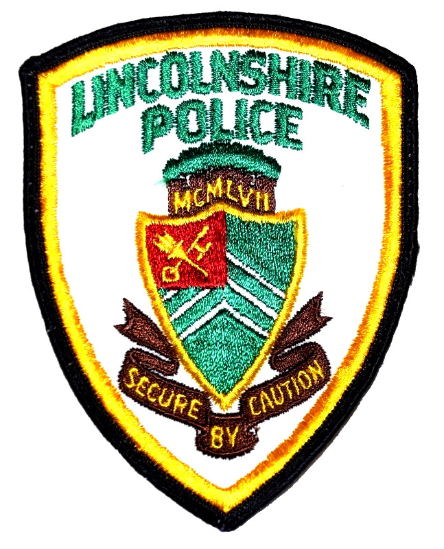 LINCOLNSHIRE – POLICE - ILLINOIS IL Sheriff Police Patch VINTAGE OLD MESH USED
