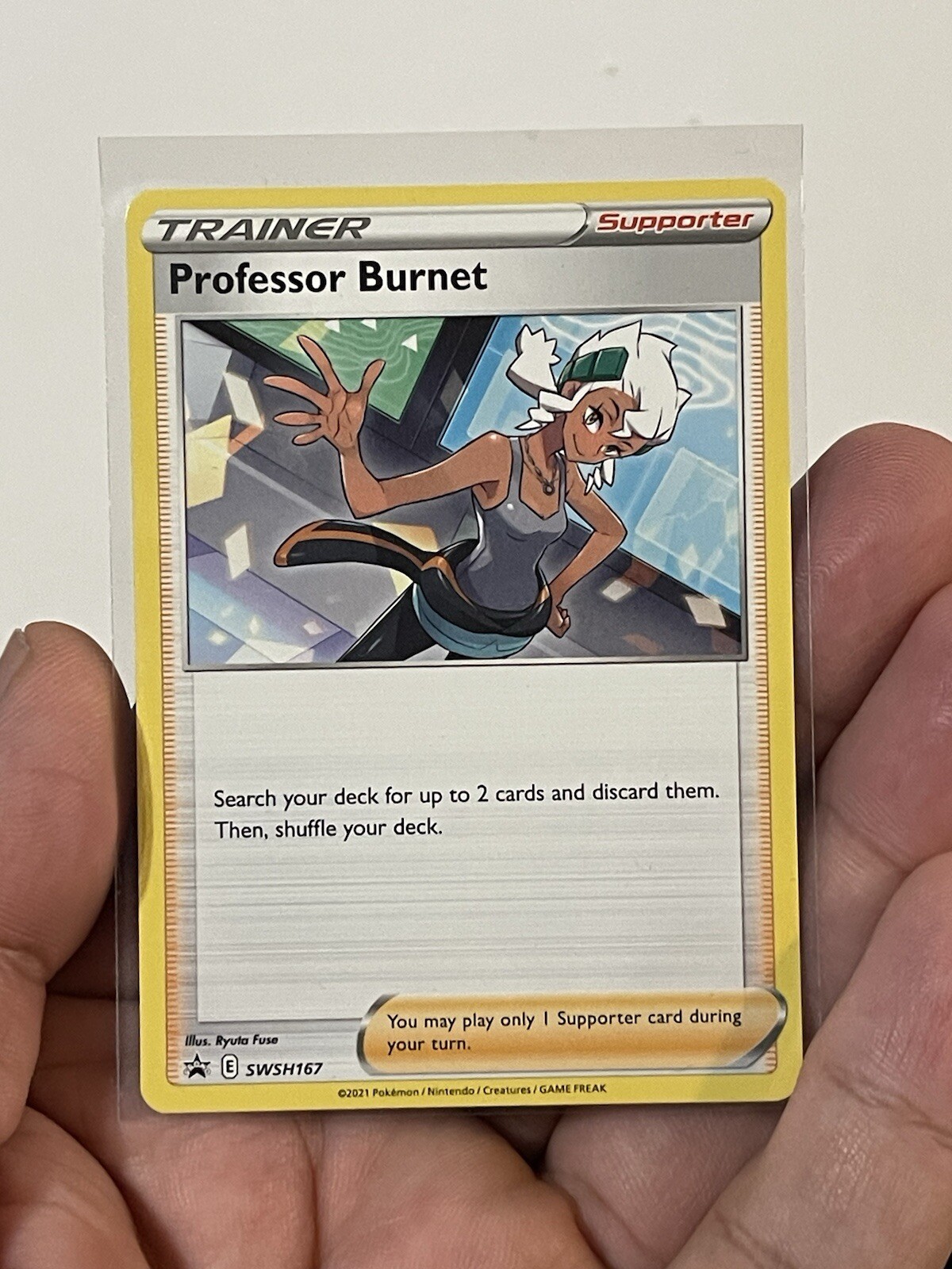 Professor Burnett SWSH167 Non Holo Black Star Promo Deck Exclusive NEAR MINT NM