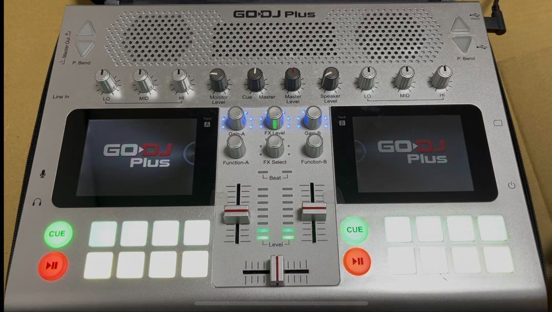 GODJ PLUS Portable DJ System 2-Channel Screen speaker Silver Working Used