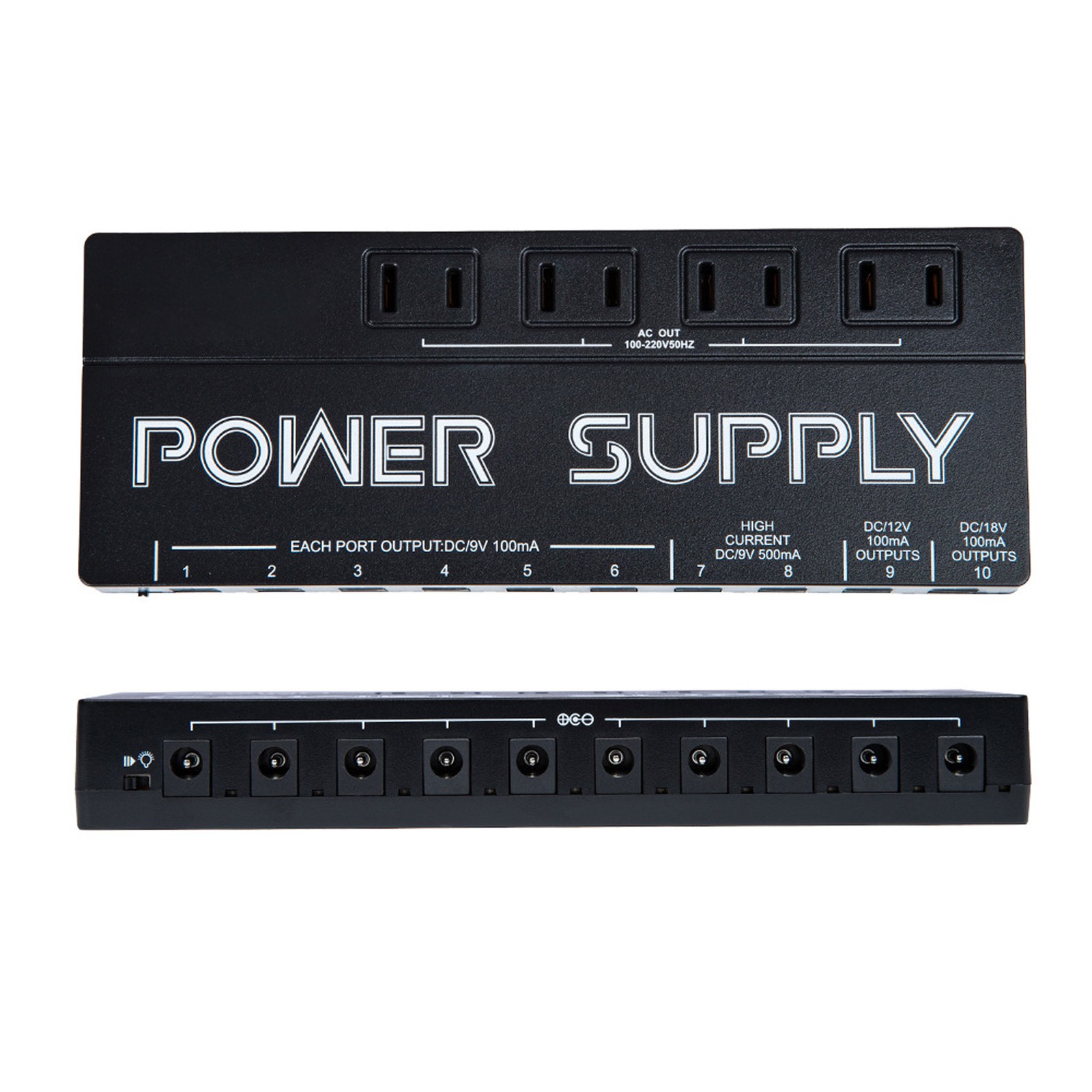 10-Output Guitar Effects Power Supply With Noise Reduction For Live Performances