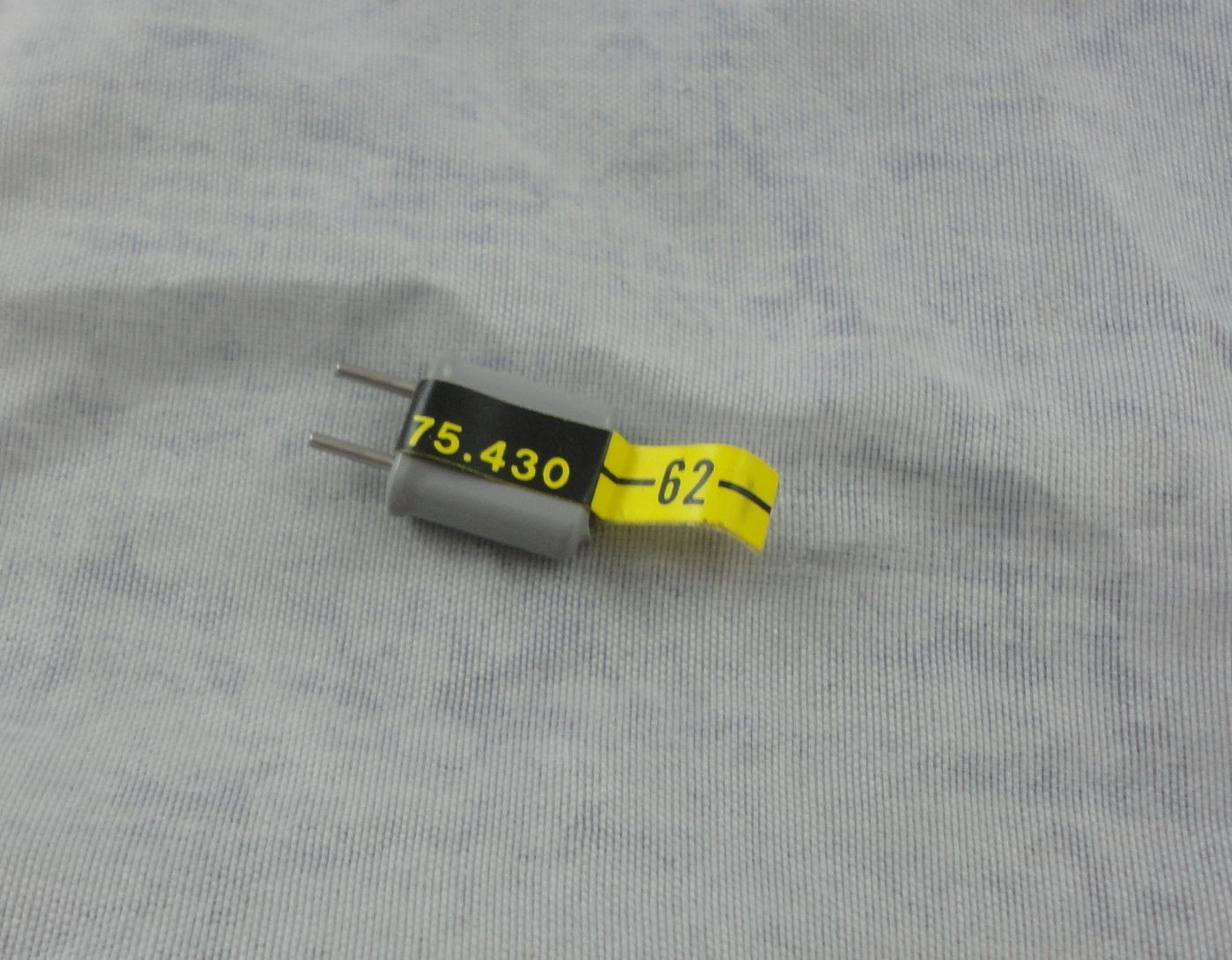 Futaba 75Mhz Type 72-11 AM Receiver Crystal CH62 Channel 62 75.430Mhz