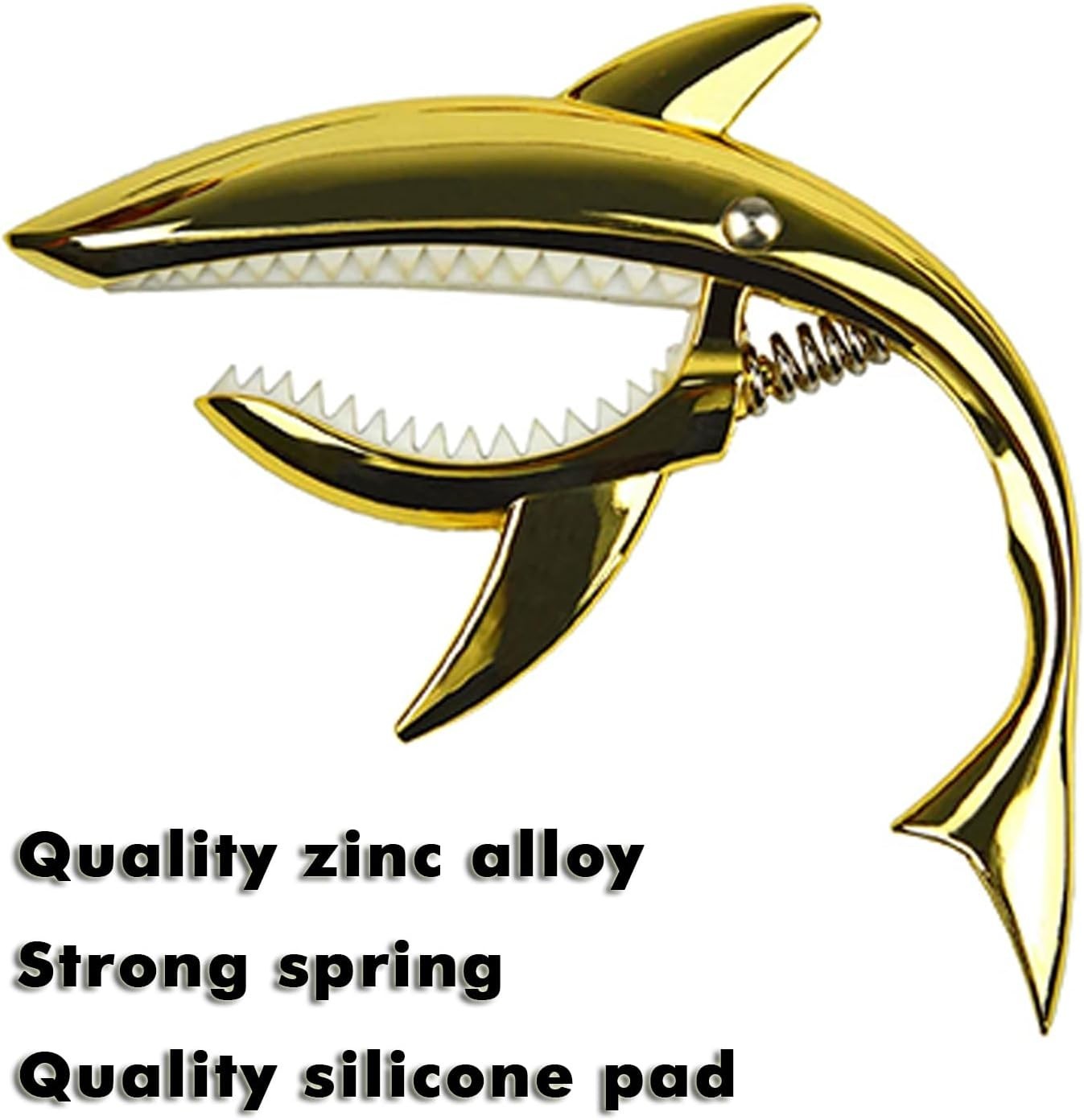 Zinc Alloy Guitar Shark Capo for Acoustic and Electric Guitar