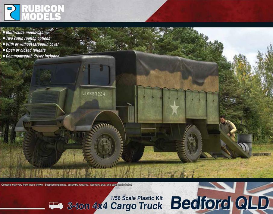 Rubicon British Bedford QLD 3ton 4x4 Cargo Truck Bolt Action 28mm WW2