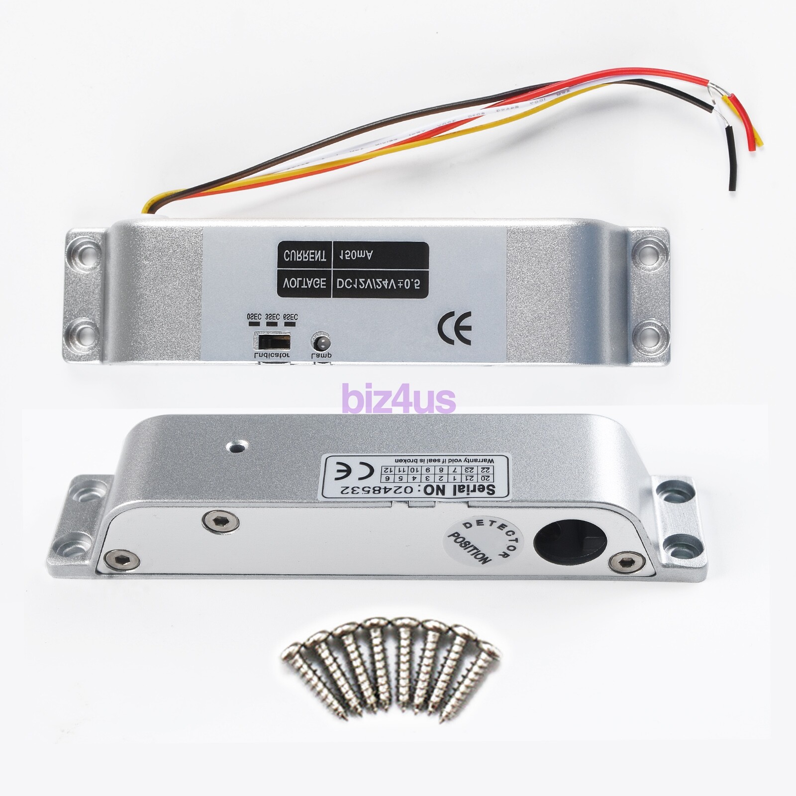 DC12V Electric Door Drop Bolt Lock NC/Fail-Safe for Door Access control System
