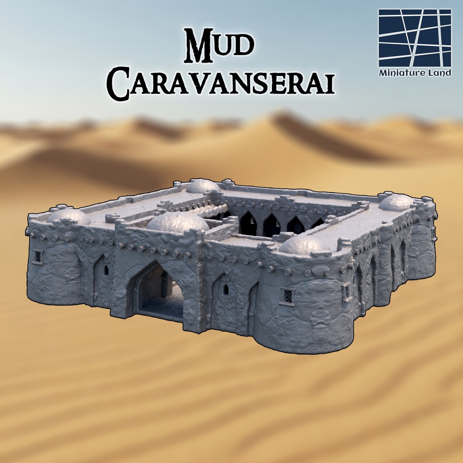 Mud Caravanserai DND, Wargames Tabletop Terrain 28mm