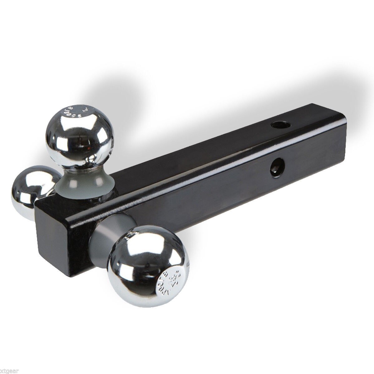 Triple Ball Mount Trailer Hitch 2" Solid Shank Receiver Mount 1-7/8" 2" 2-5/16"