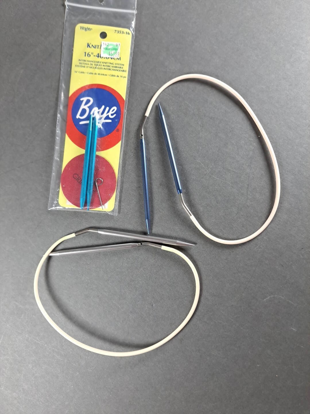Knitting Needles Interchangeable Circular Lot 3 w Point Gripper