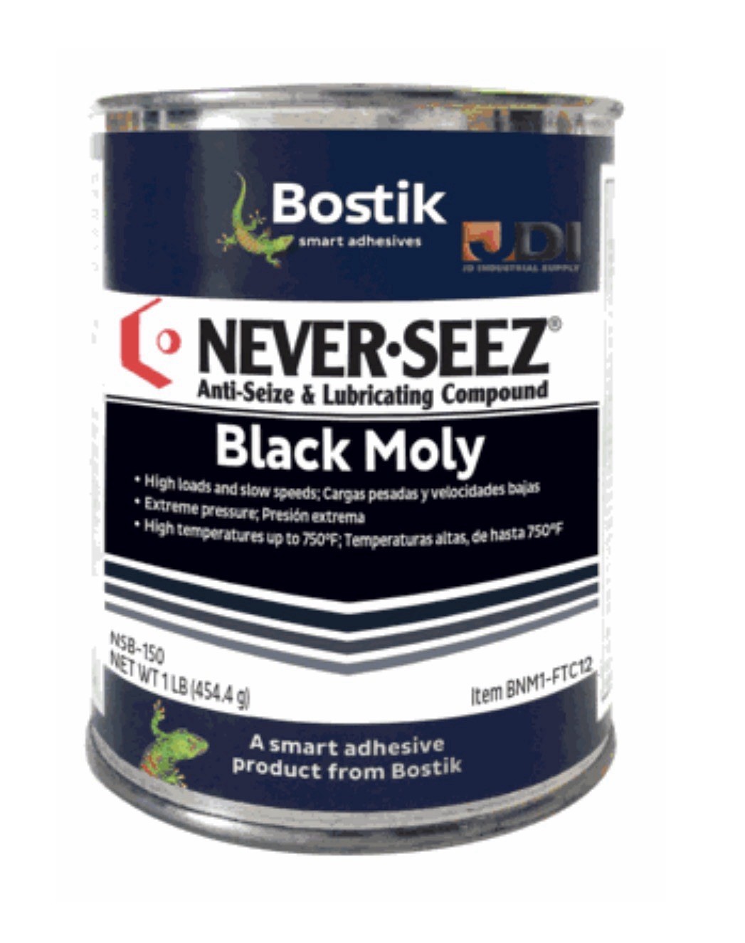 Never Seez Black Moly NSB-150 Extreme Pressure Grease 16 oz. Flat Top Can