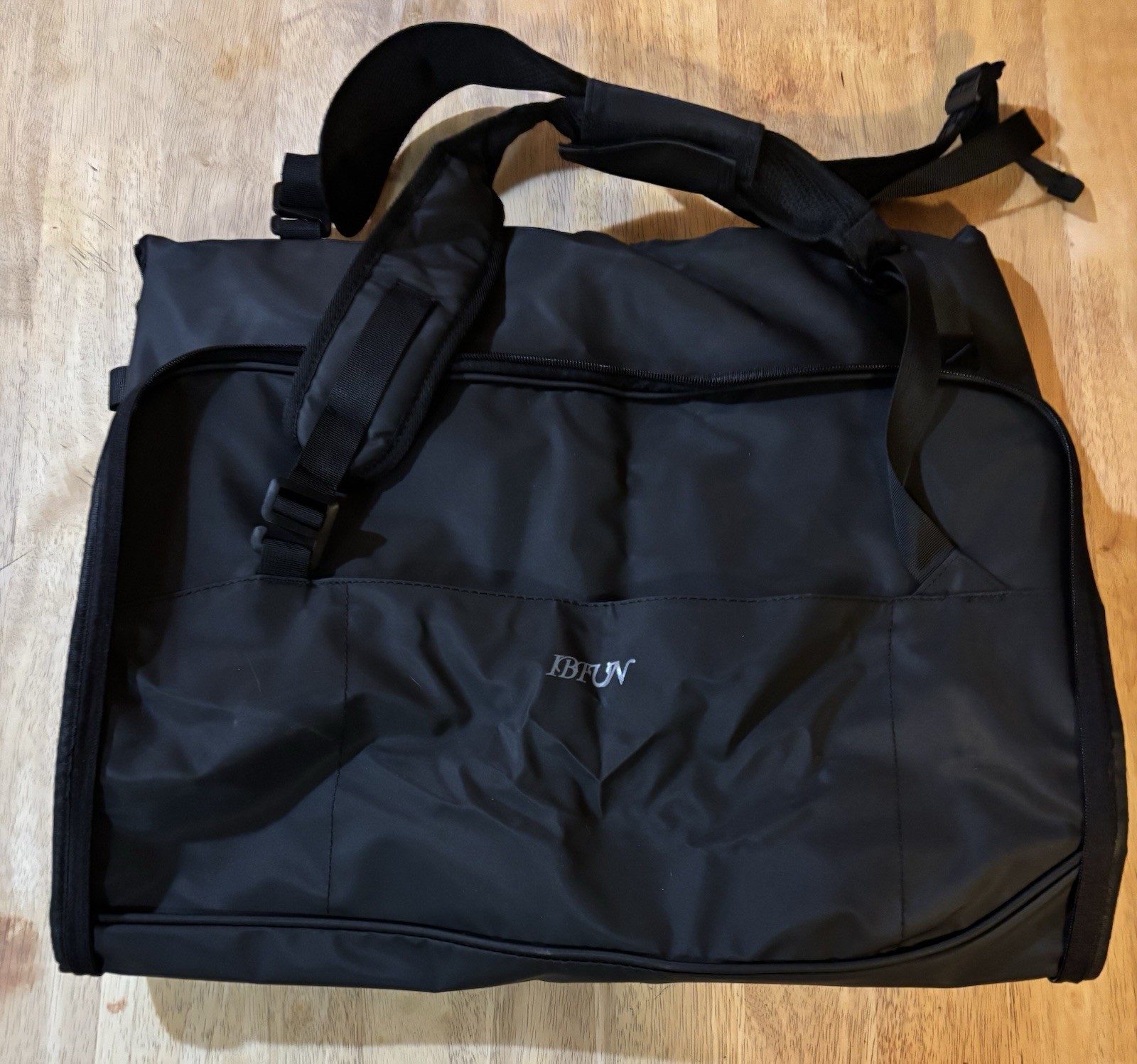 Ibfun Black Convertible Garment Bag With Shoulder Strap