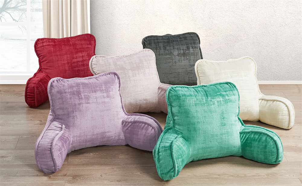 Multi Velvet Backrest Pillow Bed Cushion Support Reading Back Rest Arms Chair