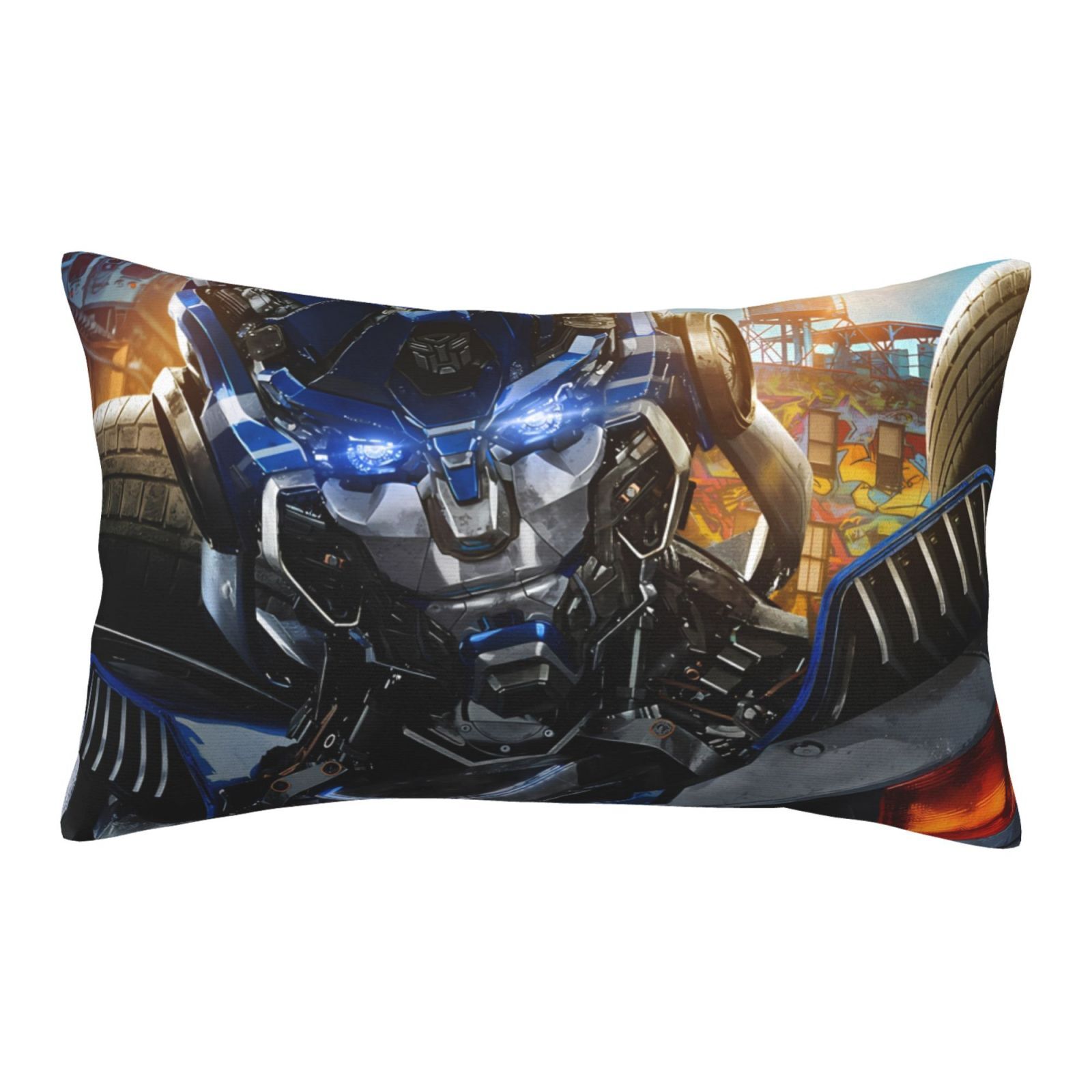 Transformers Movie Velvet Pillowcase Bed Soft Pillow Cover Zipper 3 Size Novelty