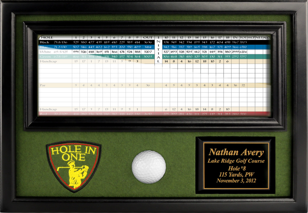 ProActive Sports Black Hole in One Golf Ball and Scorecard Display (15.5" x 11")