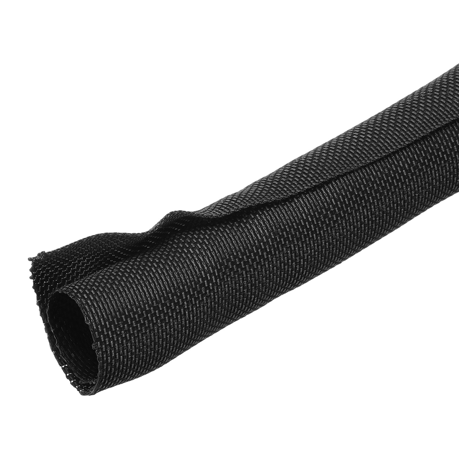 Wire Split Braided Cable Management Sleeve, Black (3/4" - 39 Feet)