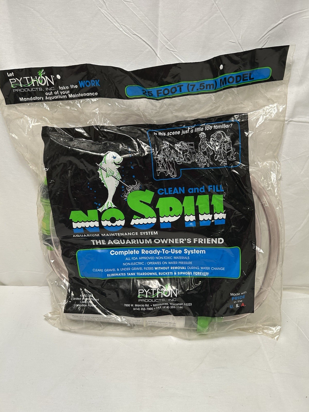 Python Products No Spill Clean and Fill Aquarium Water Gravel Cleaner 25' Kit
