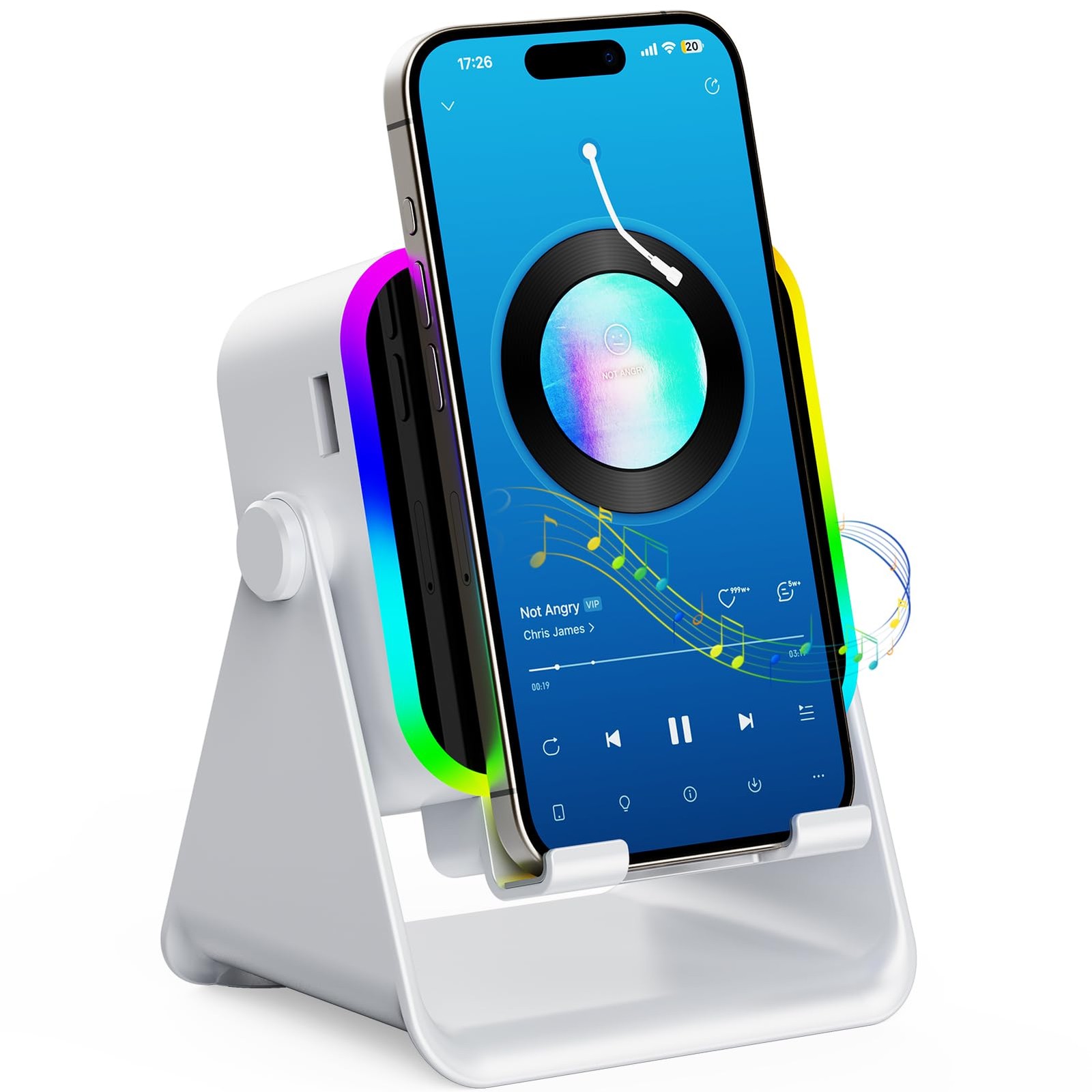 Tarkari Wireless Induction Speaker 5 In 1 Bluetooth Speaker Cell Phone Stand Hd