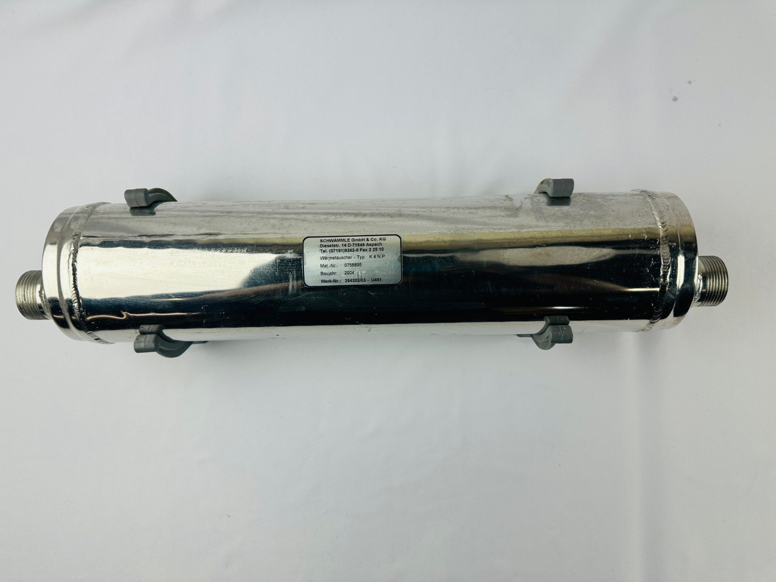Schwammle GmbH & Co. KG 0758895 K4NP Shell and Tube Heat Exchanger