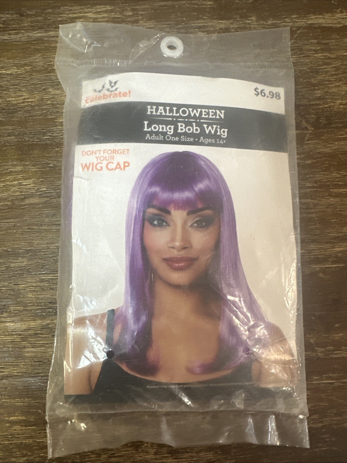 Way to Celebrate Long Purple Bob Wig
