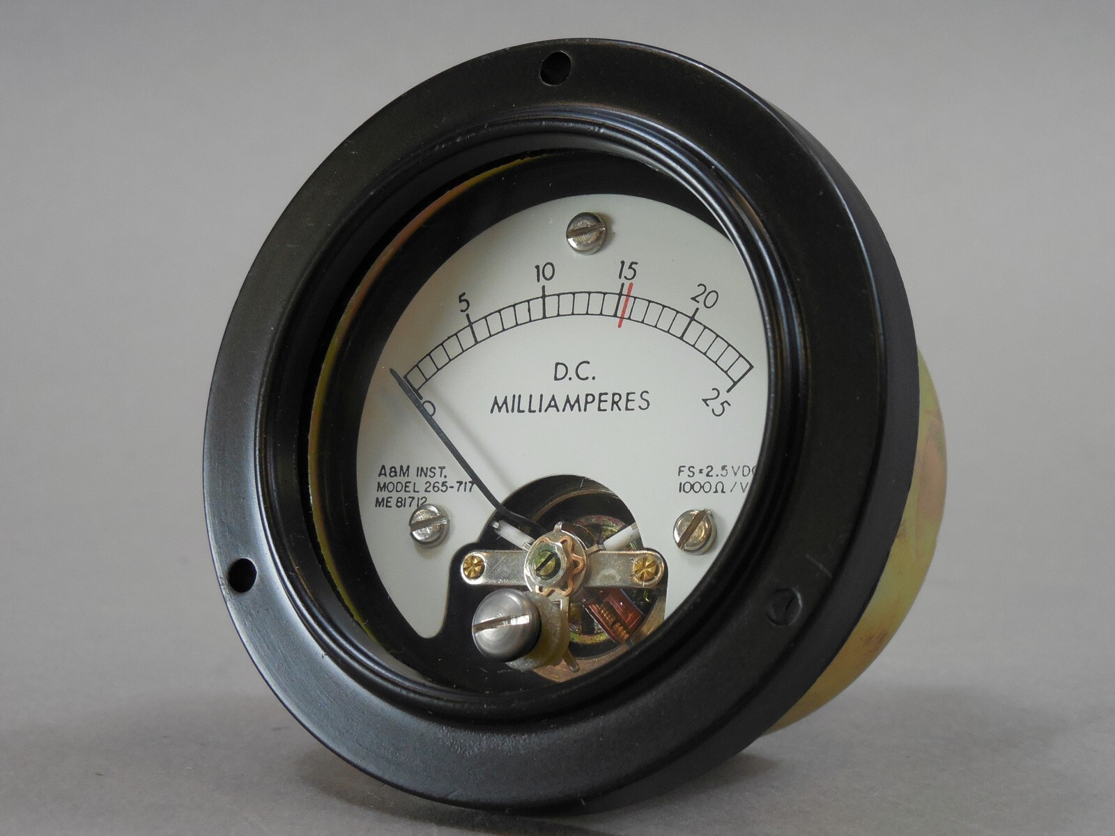 A&M Model 265-717 Ammeter DC Milliamperes