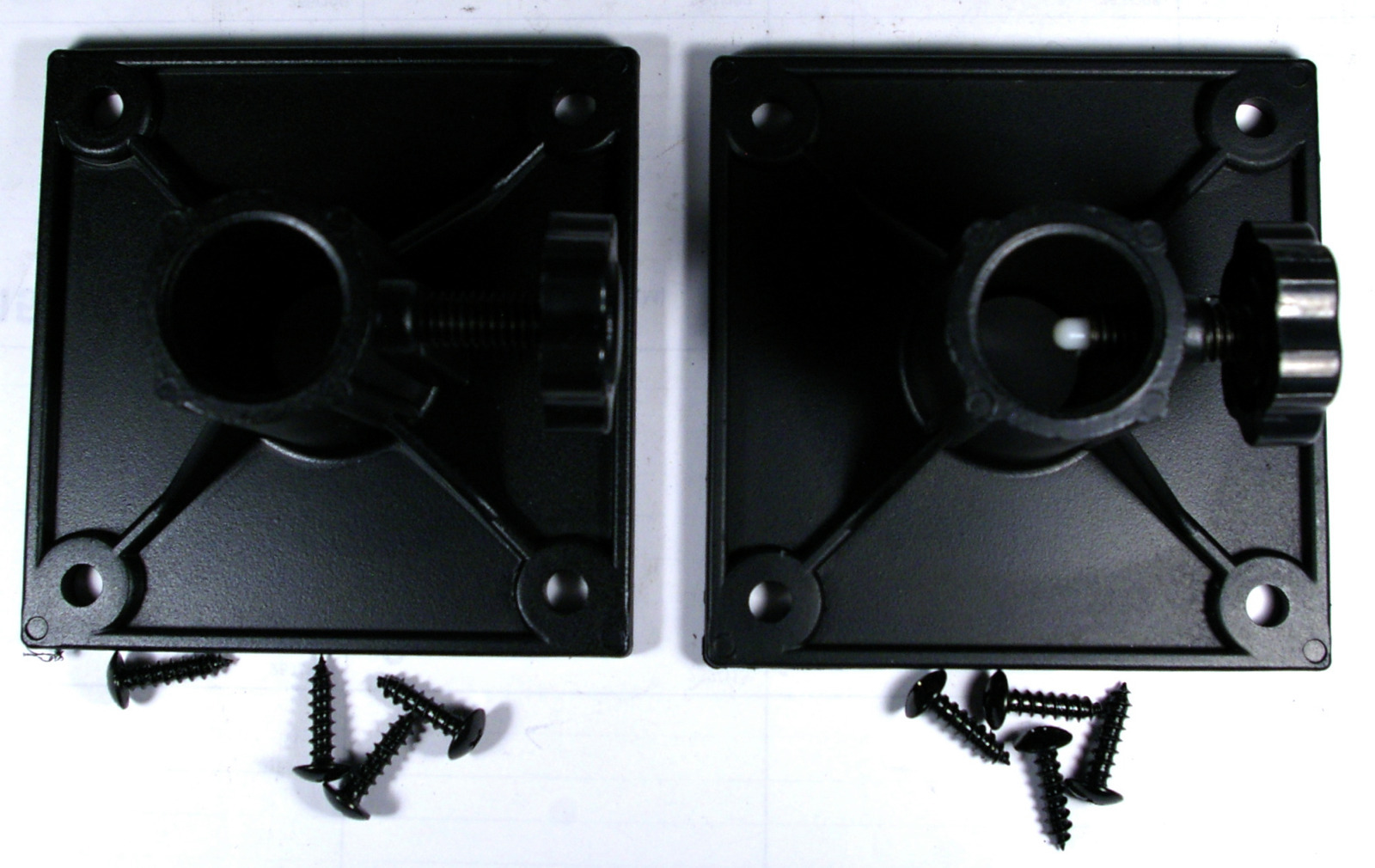 Pole Mount Adapter Plastic Bracket 1" diameter square flange set/2