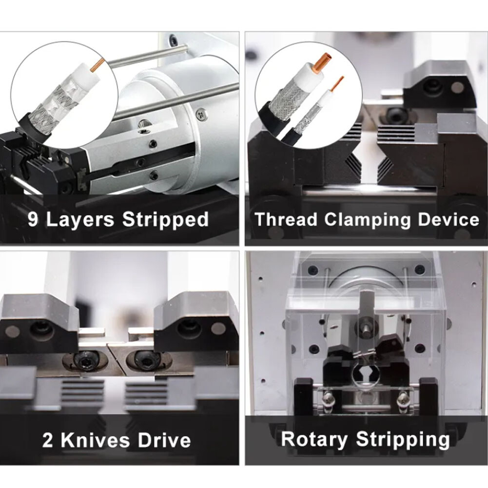 EW-06F coax cable stripping machine semi-automatic coaxial wire stripper machine