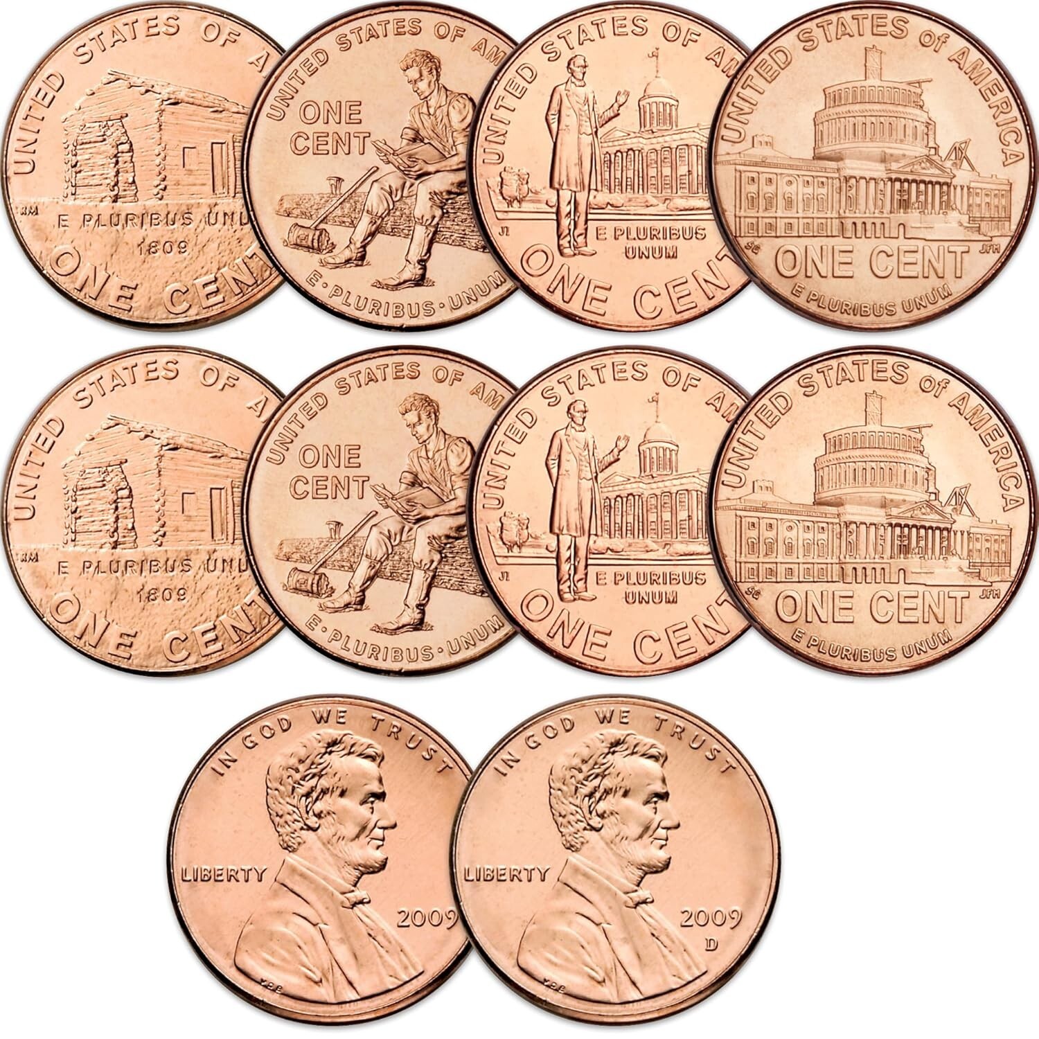 2009 P & D Lincoln Bicentennial Penny Cent Set / Lot - 1C - **ON HAND**