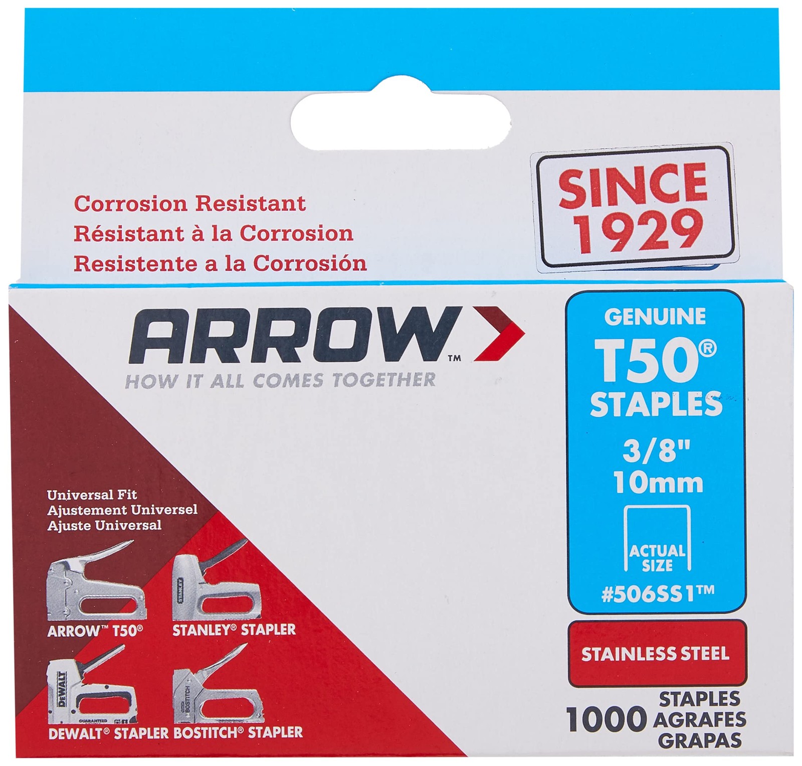 506ss1 Heavy Duty T50 Stainless Steel Staples For Upholstery Construction Furnit