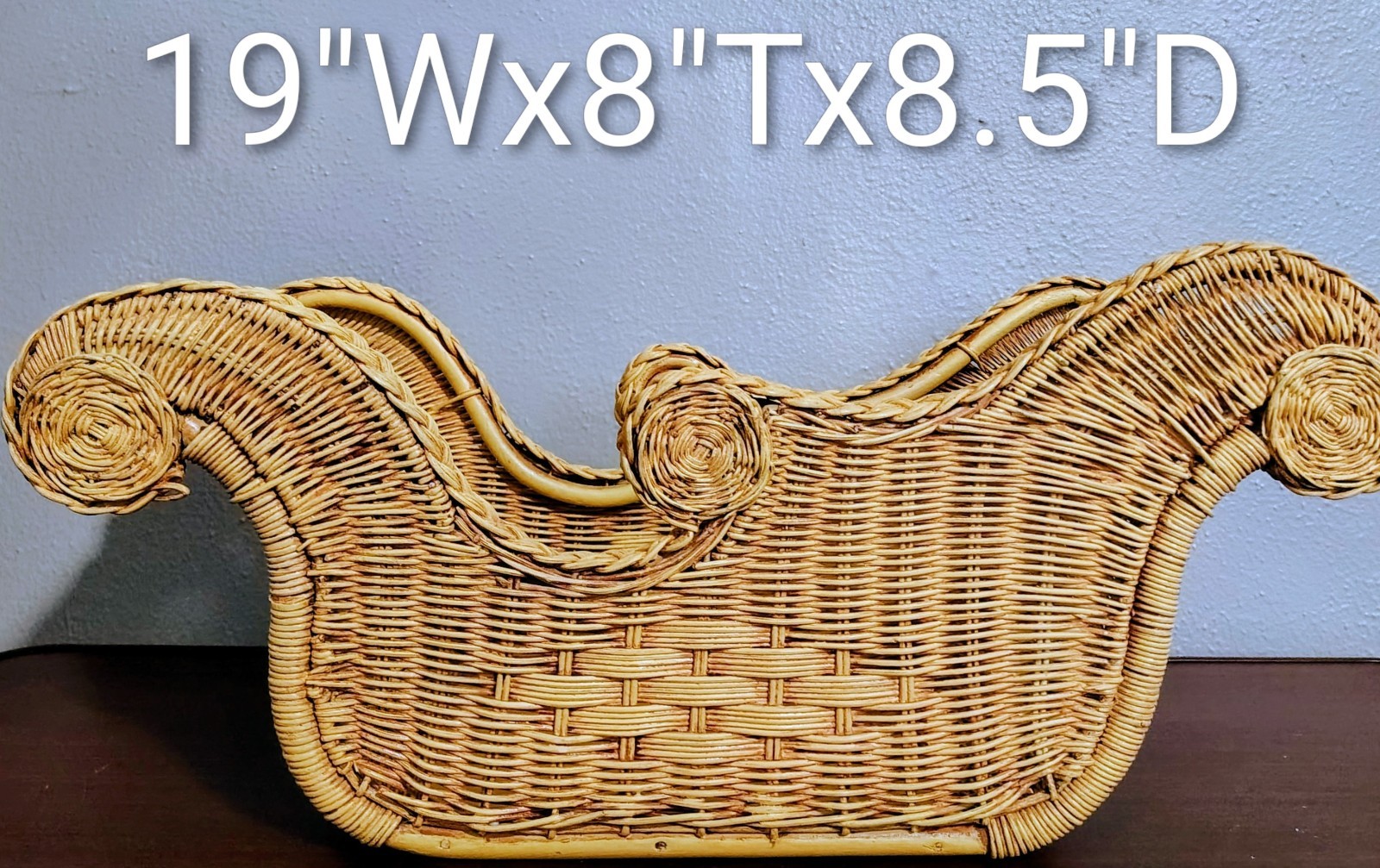 Vintage Large Wicker Sled Basket