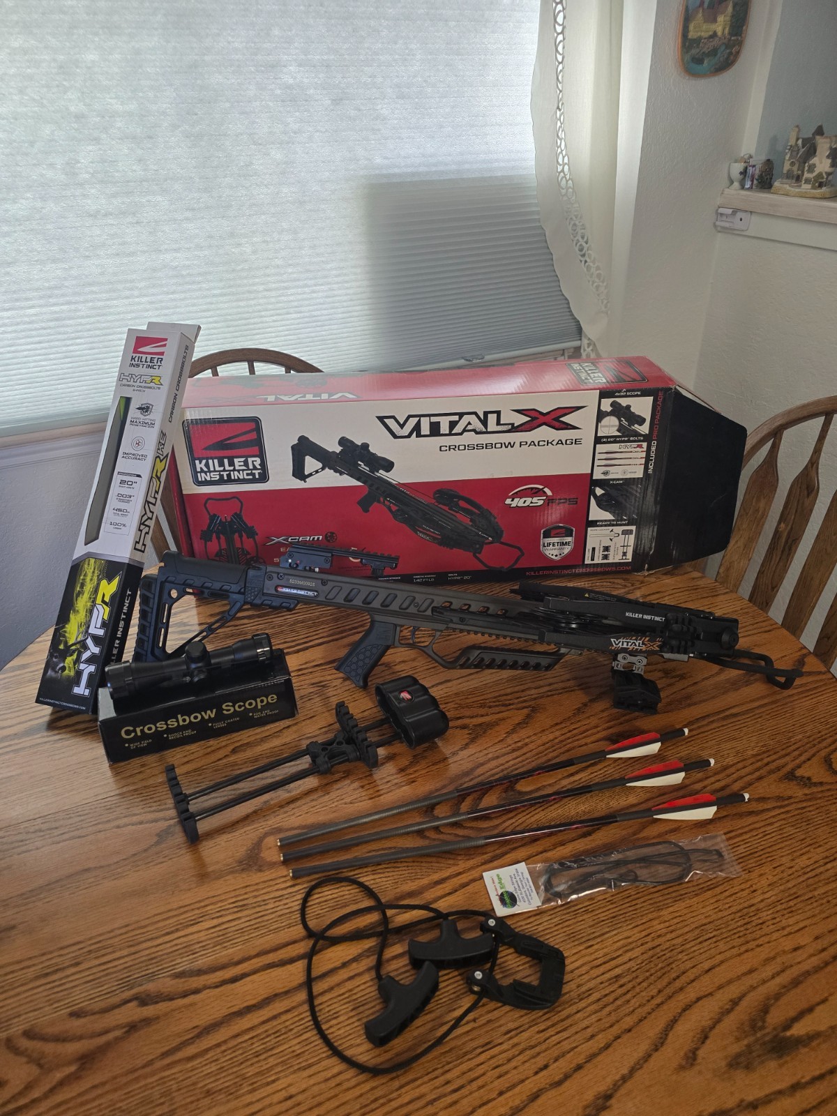 Killer Instinct Vital-X 405 Hunting Crossbow Kit- Black/Brown... Great Condition