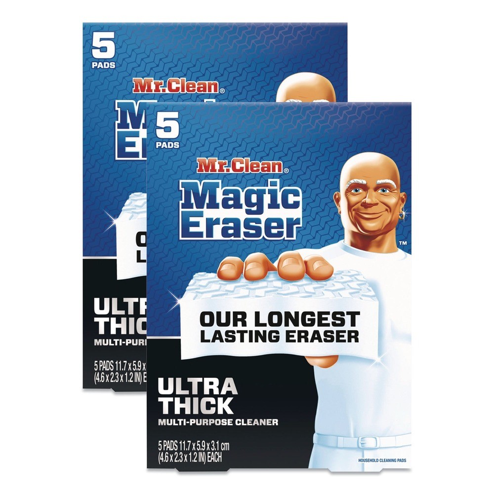 Mr. Clean 12413 4.6" x 2.3" 1.2" Thick Magic Eraser - White (10/CT) New