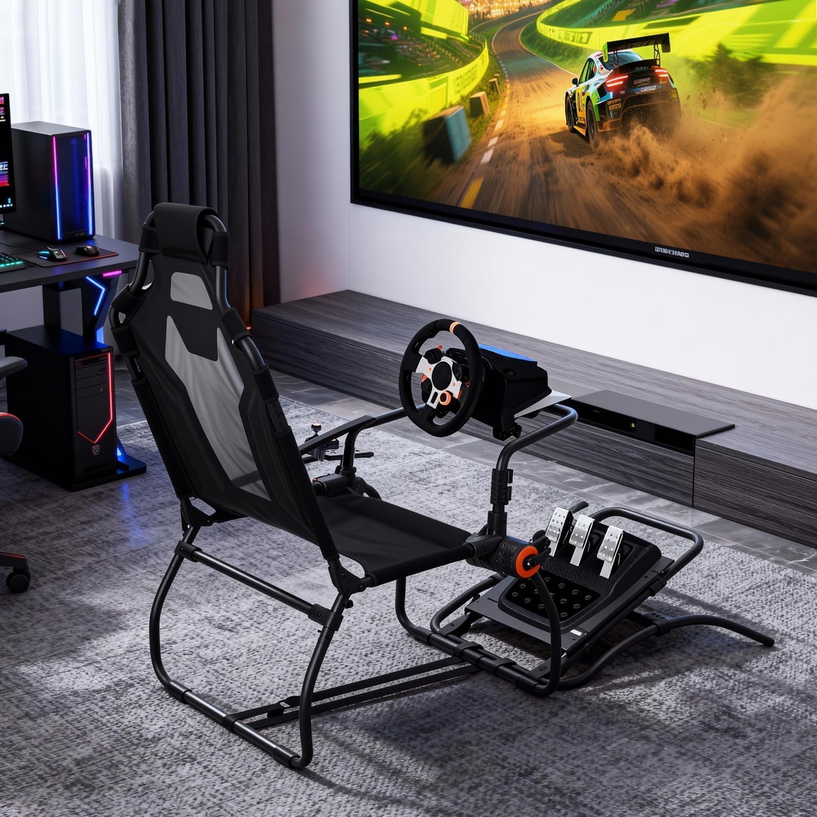 Racing Wheel Stand Sim Racing Simulator Cockpit for G923/G920/G29 & Thrustmaster