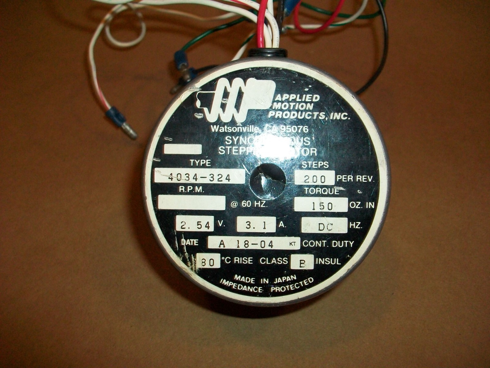 Applied Motion Products Stepper Motor 4034-324 200steps