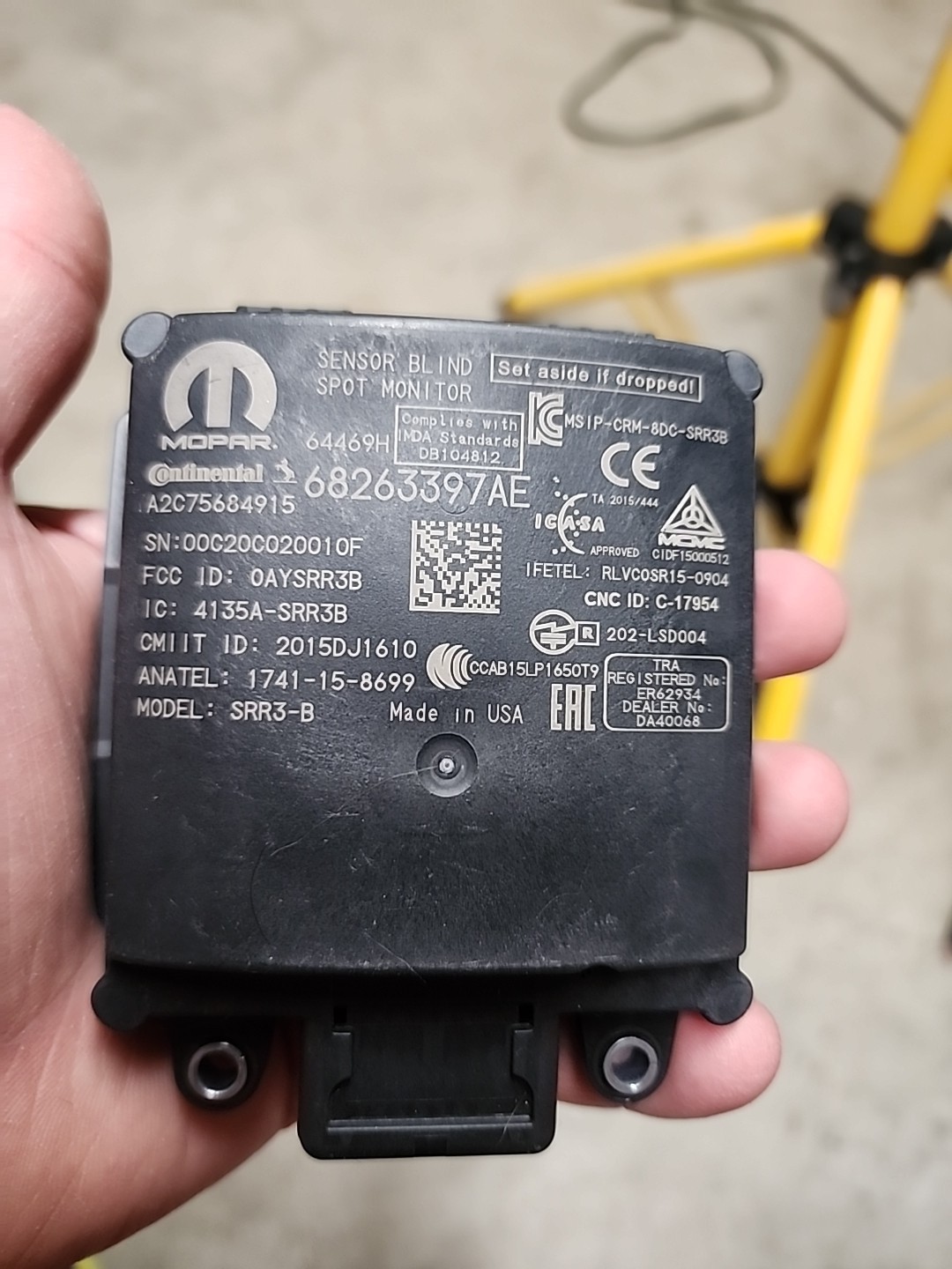 RAM 1500 2500 BLIND SPOT RADAR MODULE REAR 2019 2020 2021 2022 68263397AE OEM