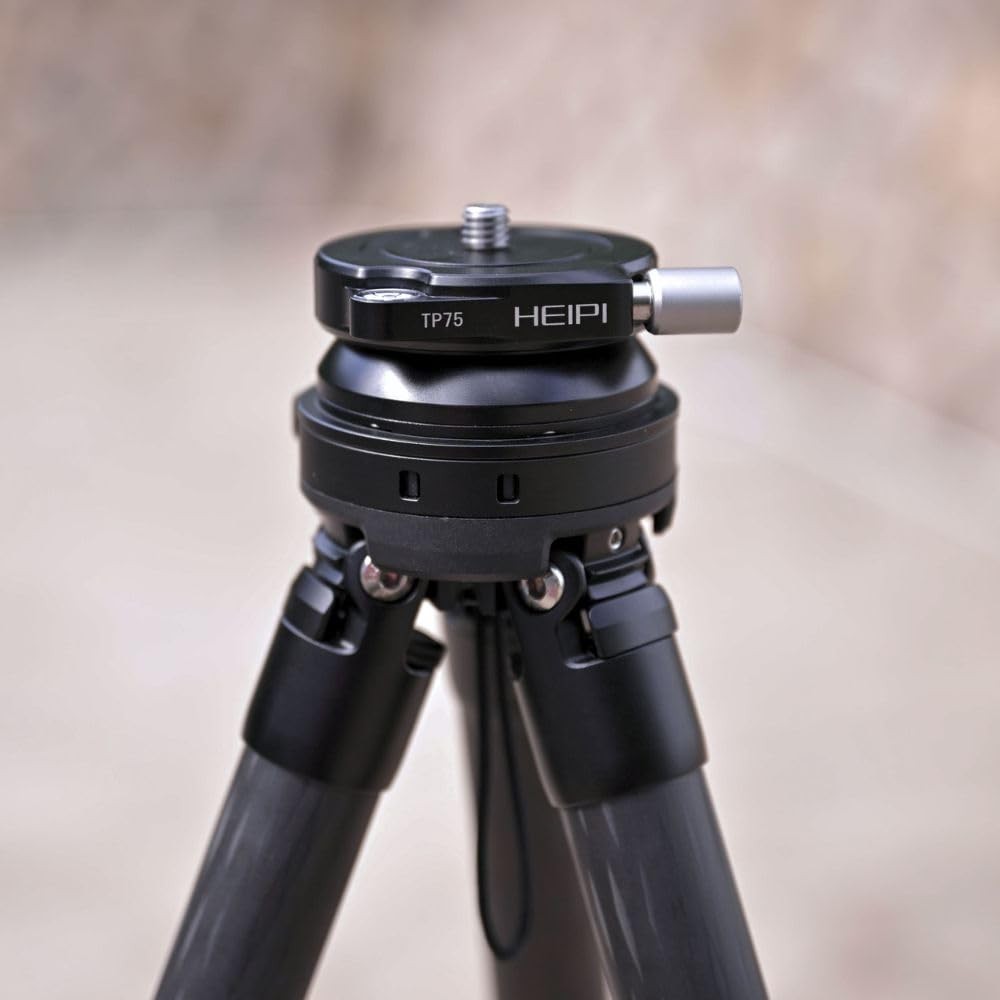 HEIPI TP75 Tripod Leveling Base for Camera Quick Tripod Head Plate with +/-5°