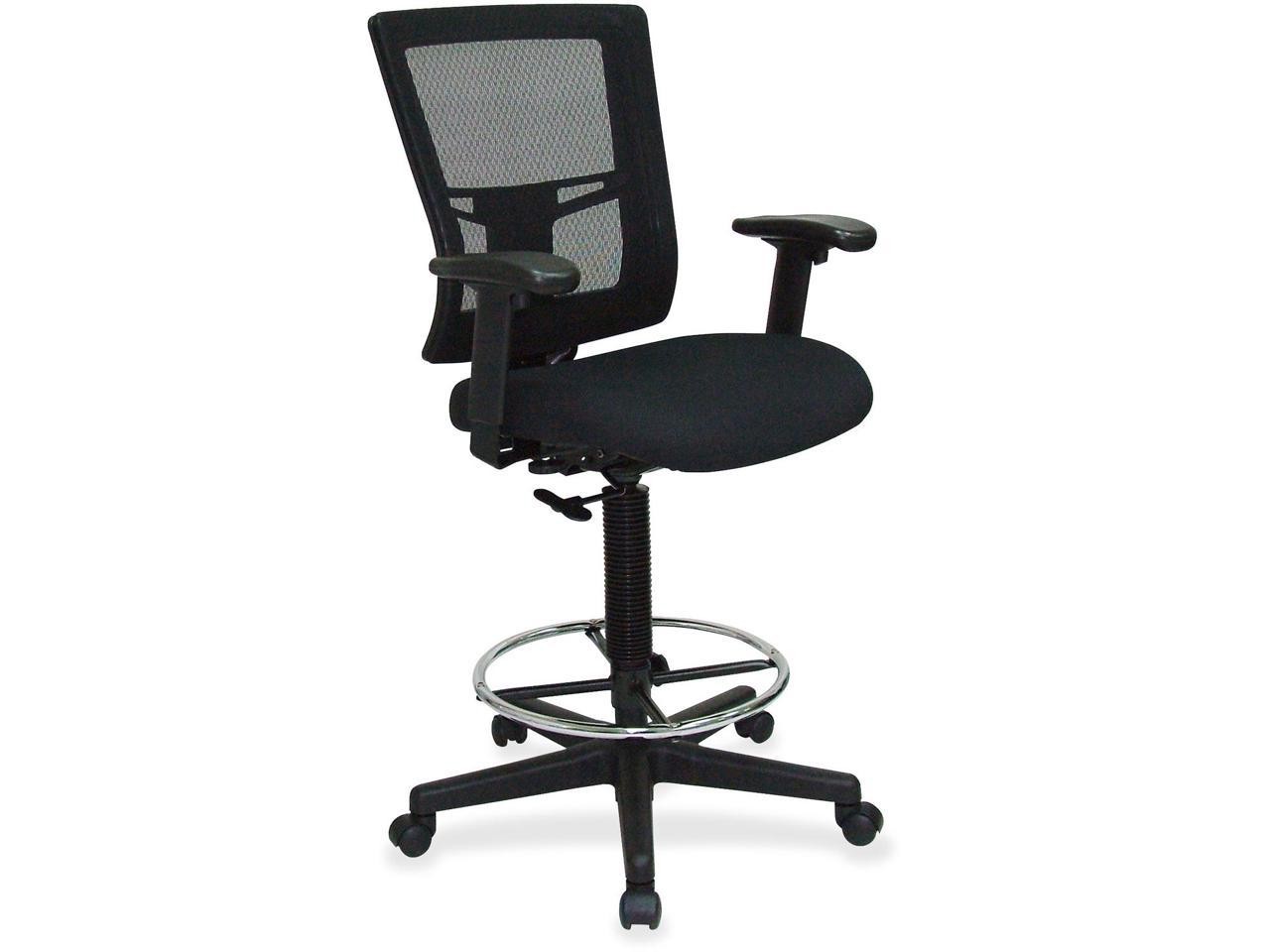 Lorell Drafting Stool Chair 27"x25"x48" Black 43100