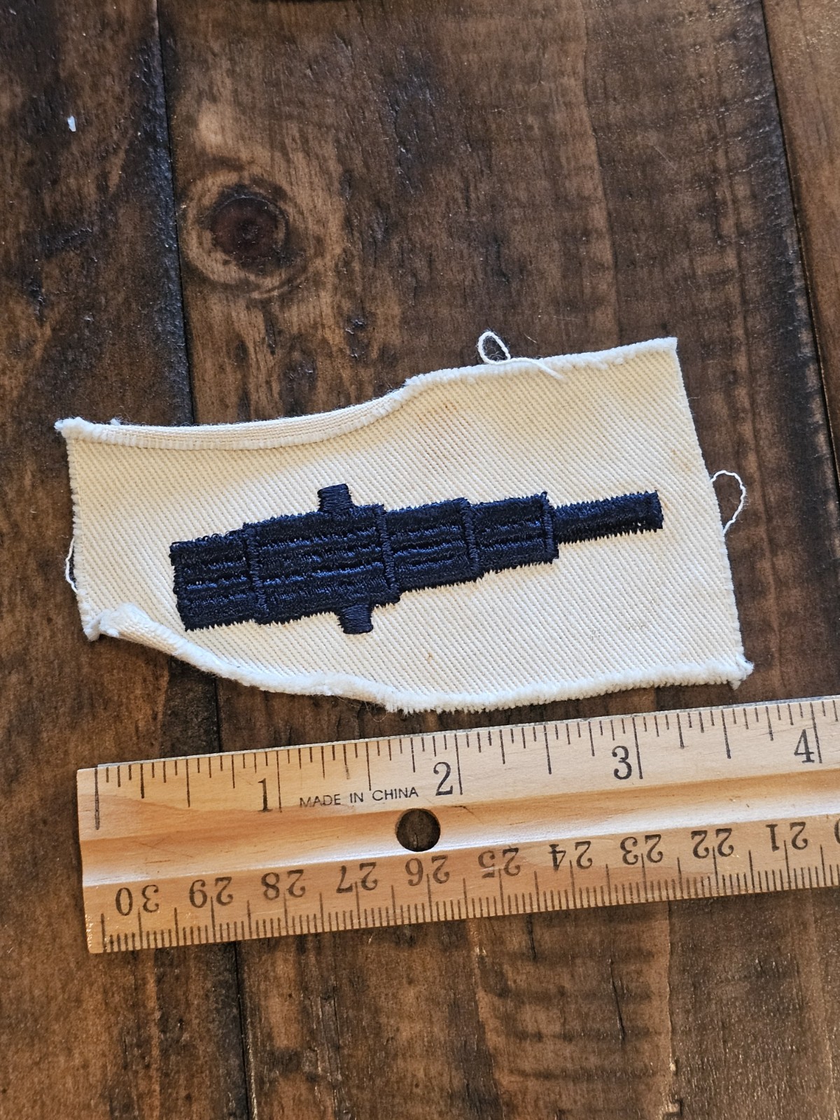 WWII USN Navy Gun Pointer Captain White Twill Patch L@@K!!!
