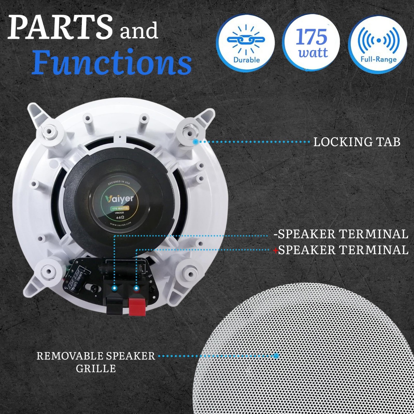Home Theatre System Kit 2000W Bluetooth Amplifier w/8qty ×5.25" Ceiling Speakers