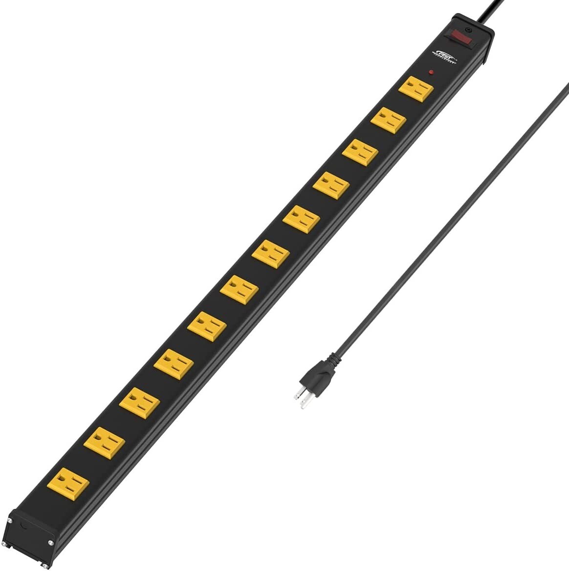 Long Power Strip, 12-Outlet Heavy Duty Surge Protector Wall Mount Power Strip