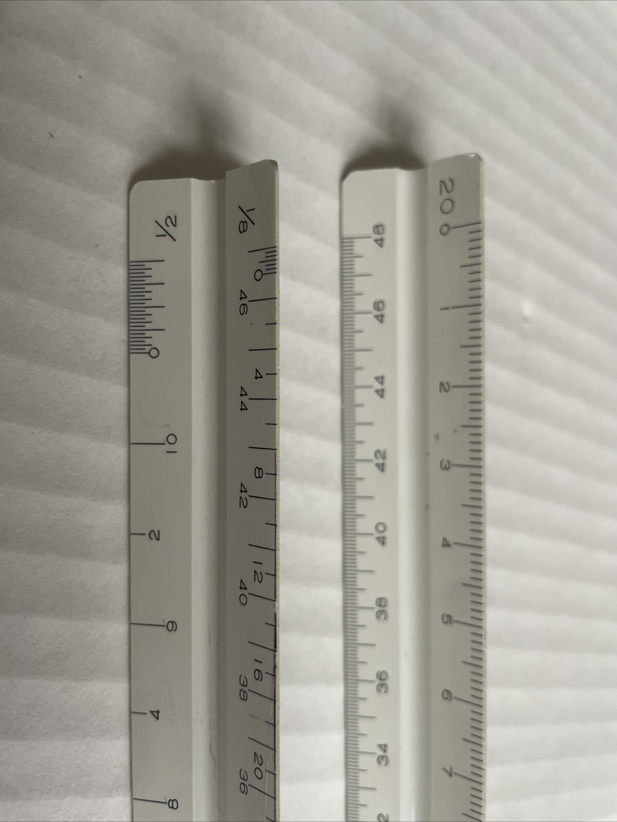 H 2 Pack Architectural Scale Ruler, 12" Triangular Architect Scale Engraf