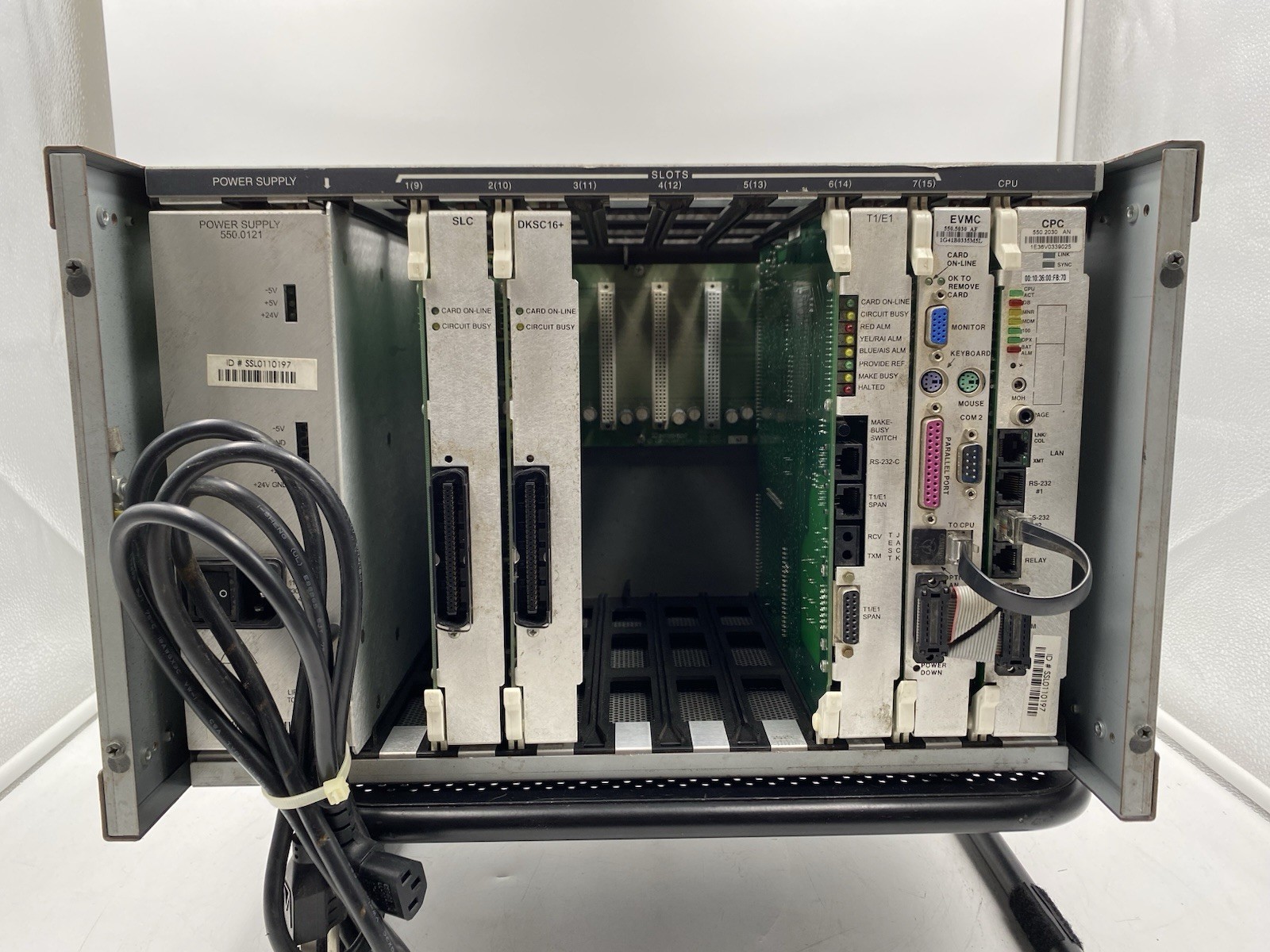 Inter-Tel AXXESS Cabinet w/SLC - DKSC+16 - T1-E1 - EVMC - CPC Cards