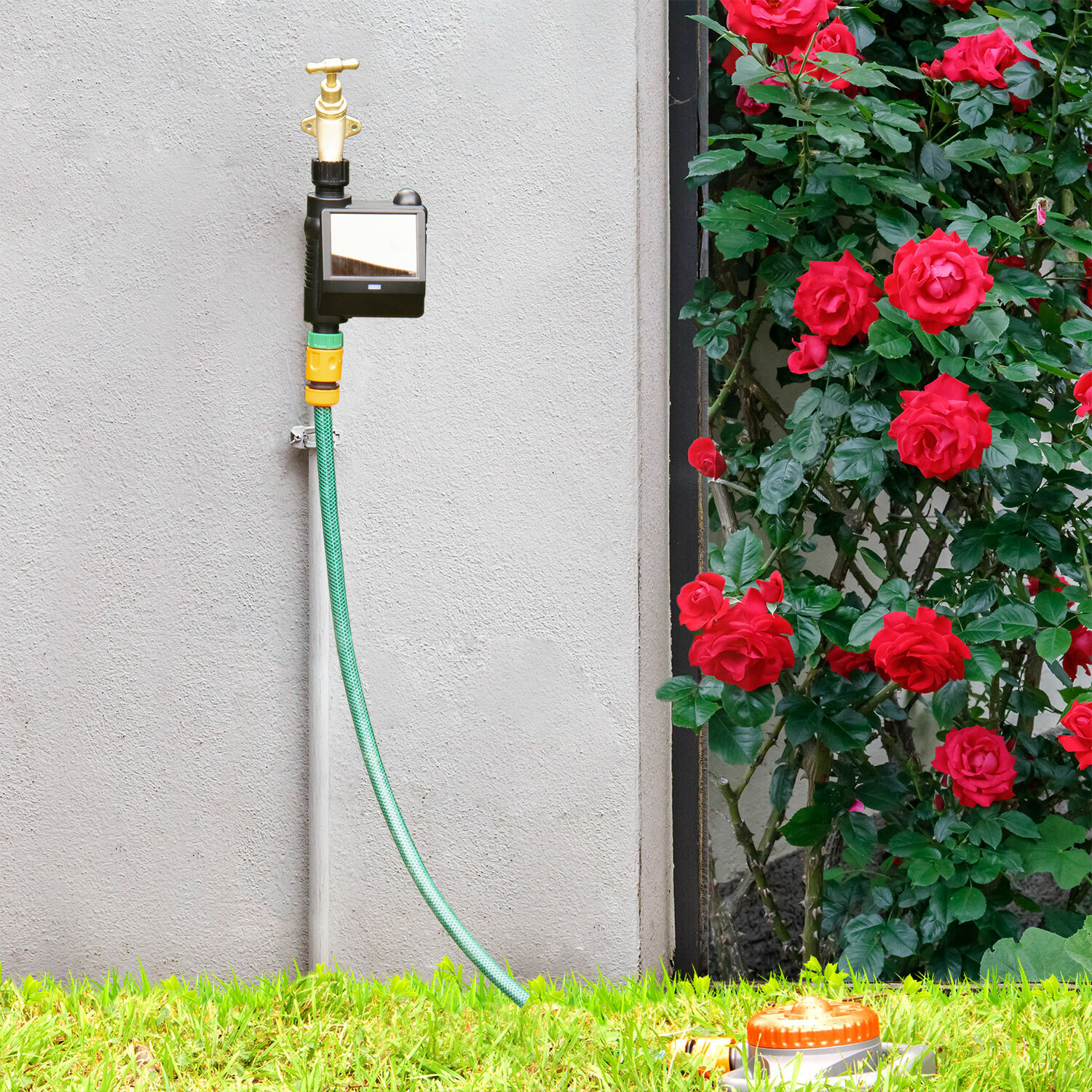 Laser Solar-Powered Smart Water Controller: App & Alexa/Google Assistant