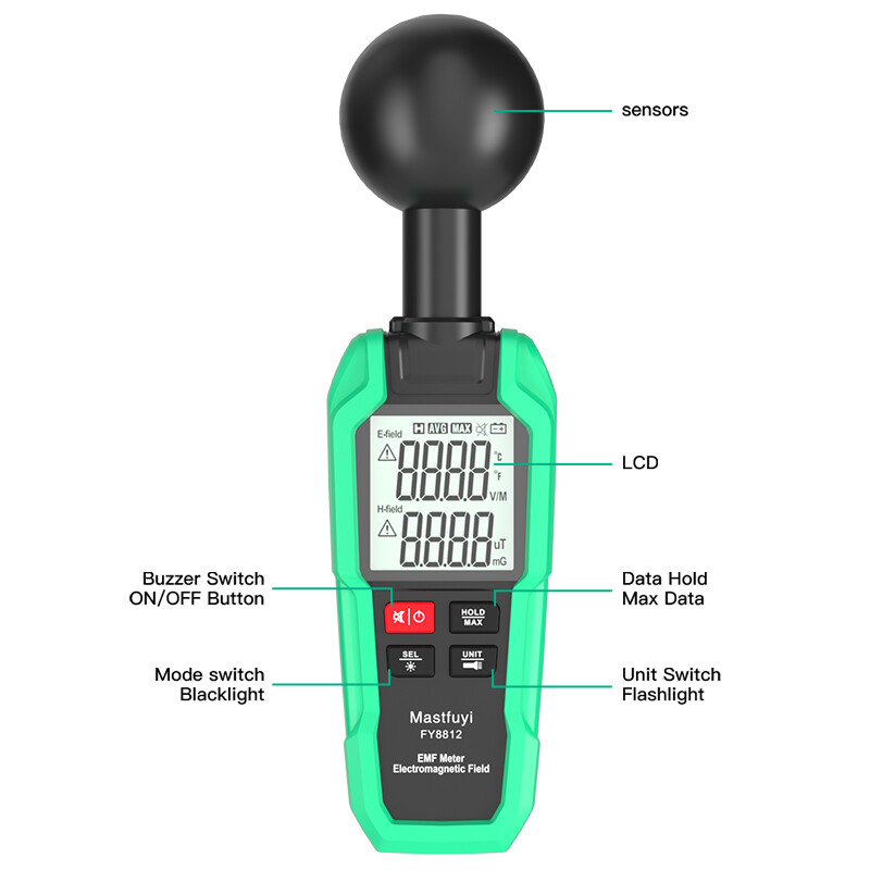 Handheld Geiger Counter Electromagnetic Radiation Detector Radiometer Tester