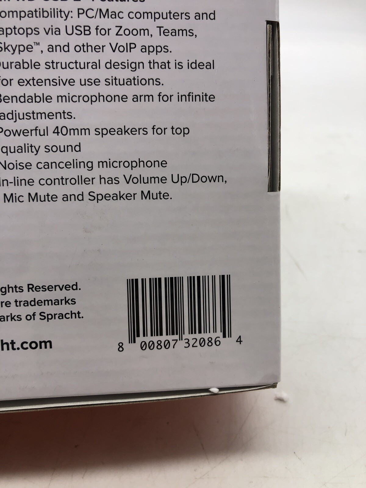Spracht ZUM-WD-USB-2 Headset