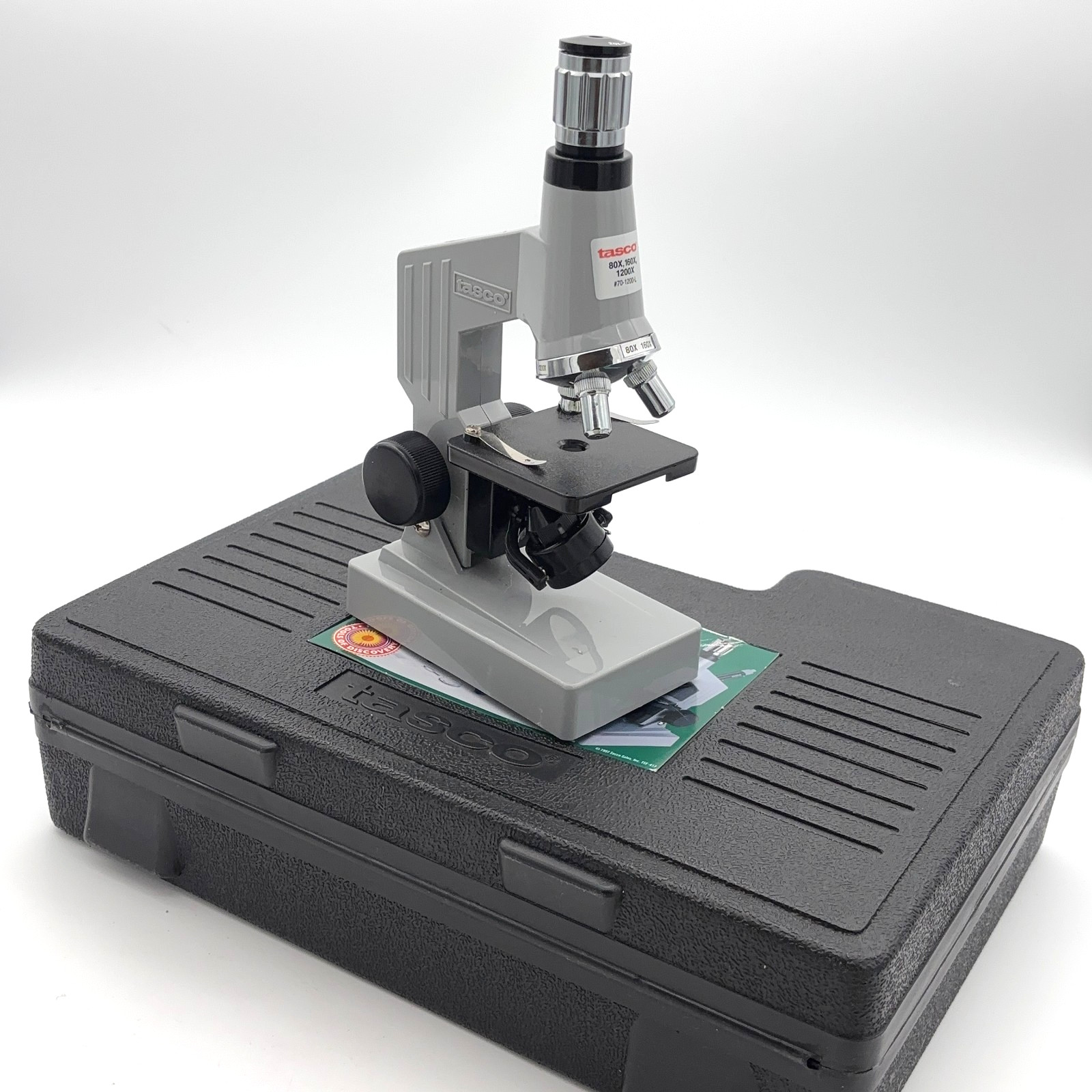 Tasco 1200 Zoom Microscope Kit Tested Working Incomplete