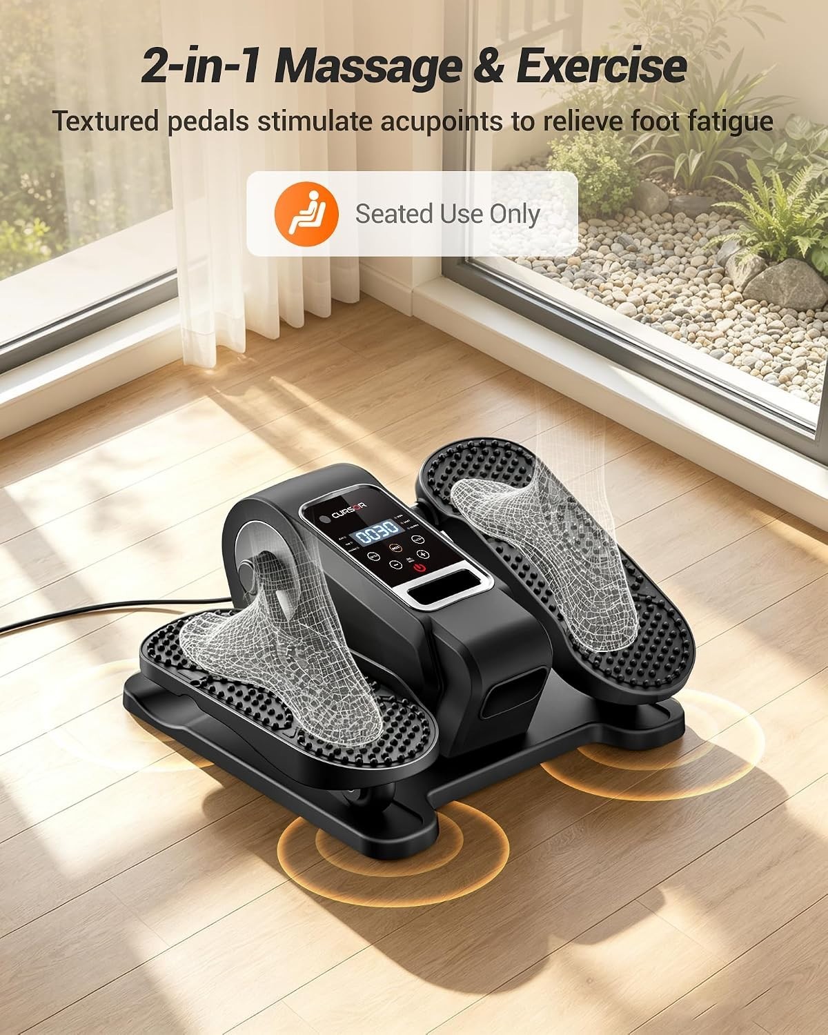 Under Desk Elliptical Machine Portable Mini Pedal Exerciser for Home Office