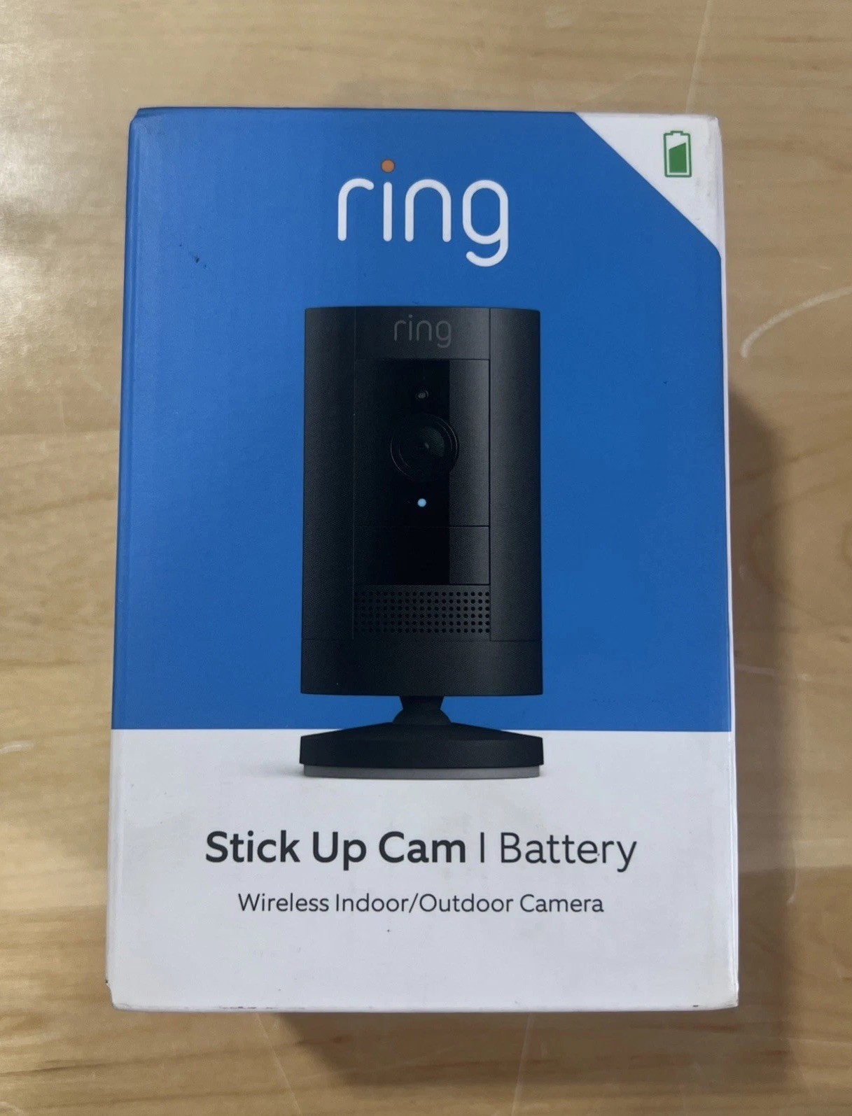 Ring Stick Up Cam Battery - Indoor/Outdoor Smart Security Camera, Black New*
