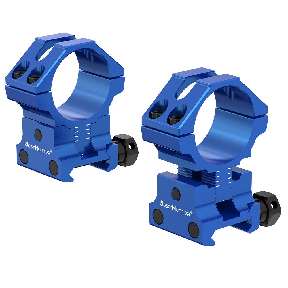 WestHunter Adjustable Scope Mount Rings 1"/30mm Picatinny Riser Mounts One Pair